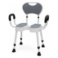 Enjoycare Shower Chair with Backrest, Armrests & Cut-out Seat – EKC534D