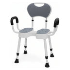 Enjoycare Shower Chair with Backrest, Armrests & Cut-out Seat – EKC534D