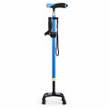 Enjoycare Quad Cane with Fold-Down Stand-Assist Handle & LED Light – EK846