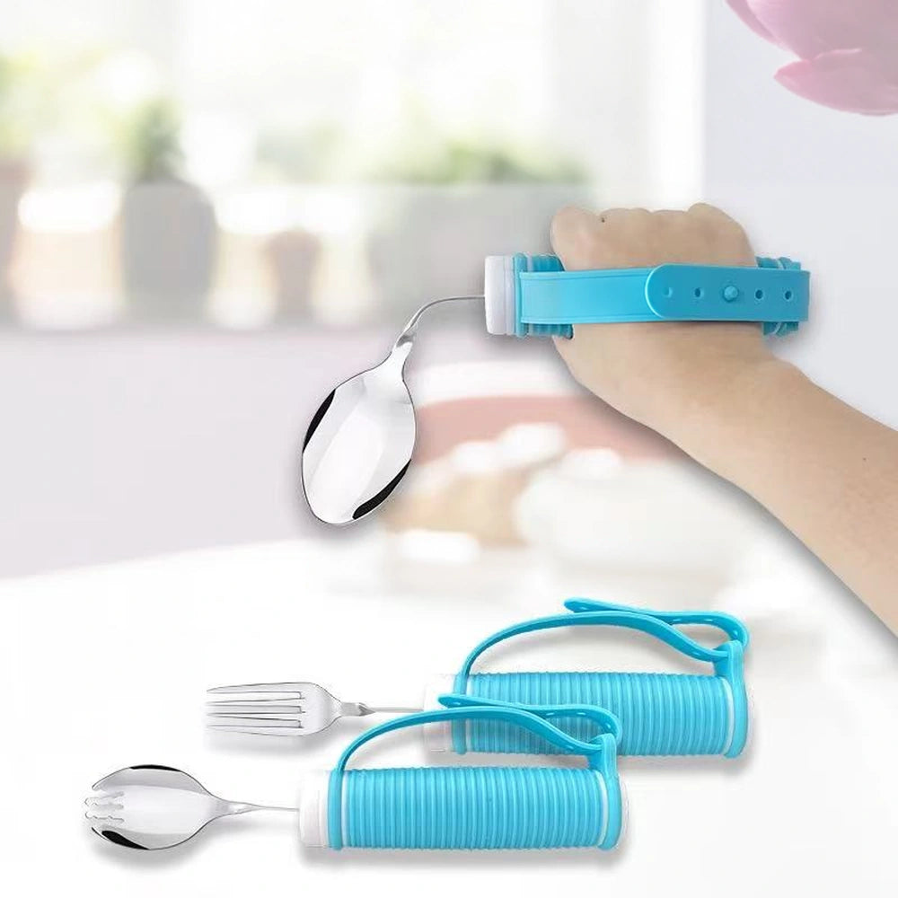 Enjoycare Adjustable Adaptive Cutlery with Hand Strap