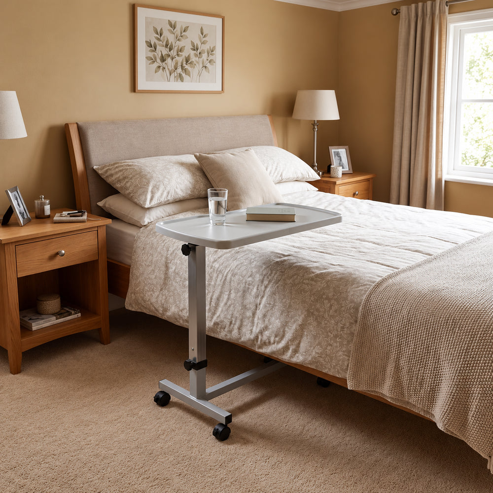 Enjoycare Height Adjustable Overbed Table with Easy-Clean Top – EKT2081