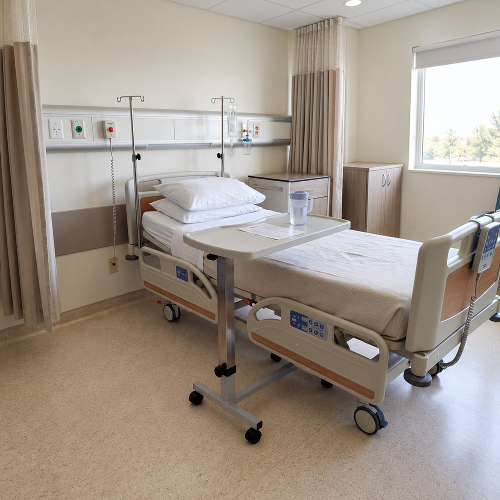 Enjoycare Height Adjustable Overbed Table with Easy-Clean Top – EKT2081