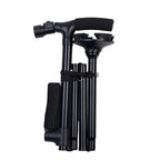 Enjoycare Dual Handle Walking Cane with LED Light & Self-Standing Base – EK8020