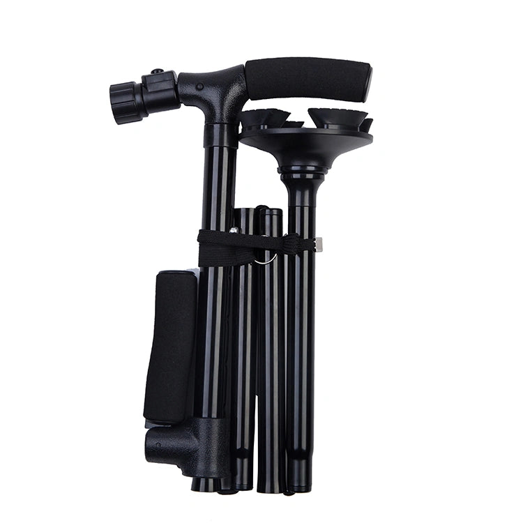 Enjoycare Dual Handle Walking Cane with LED Light & Self-Standing Base – EK8020