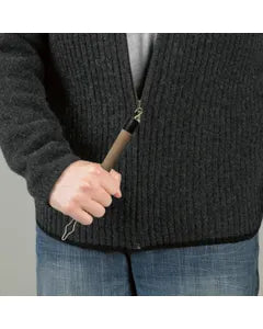 Button Hook and Zip Puller, Wooden Handle