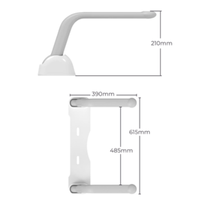 Liberty Toilet Support Arms Fold Up For All Toilets