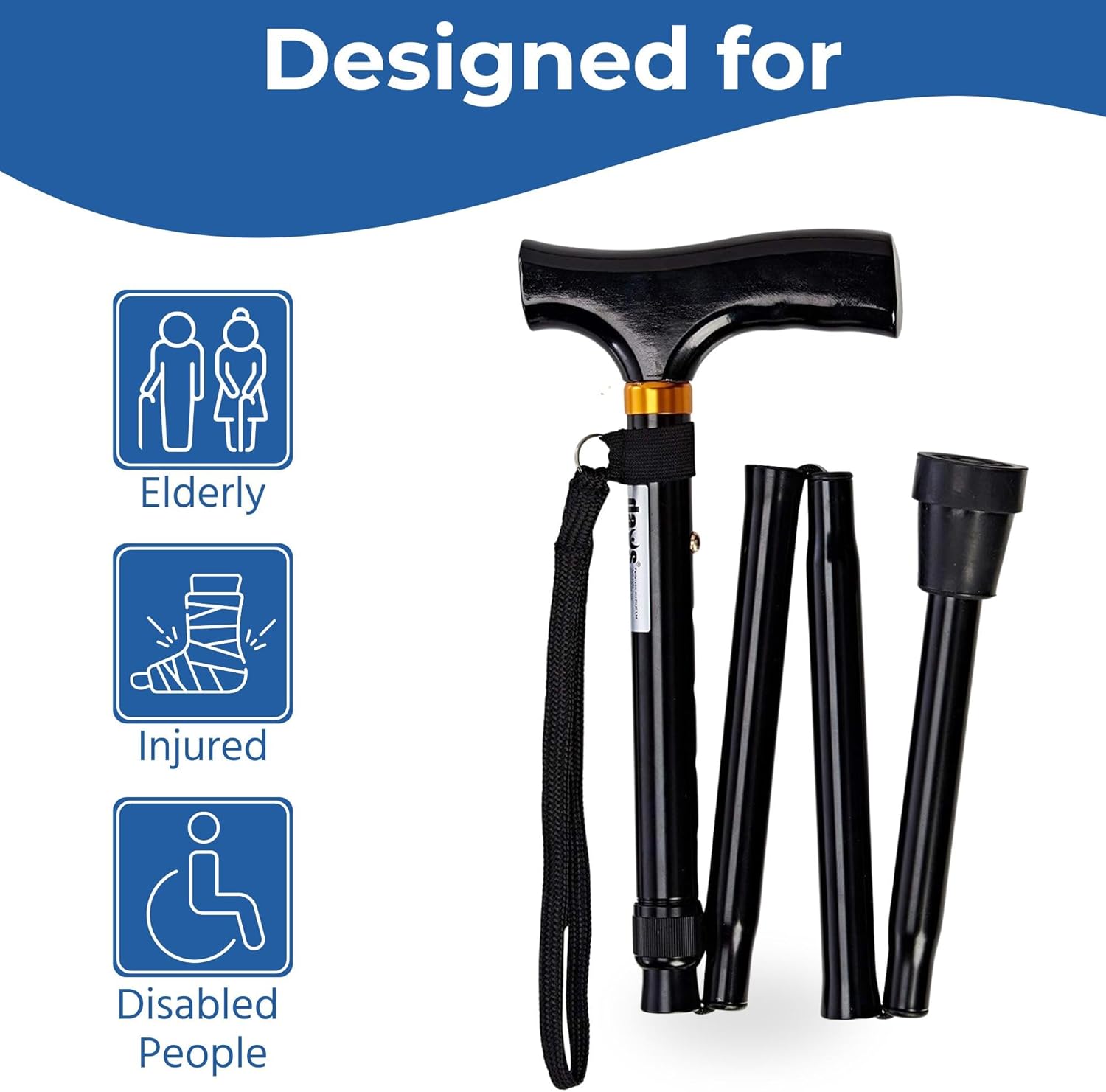 Days Folding Patterned Walking Stick