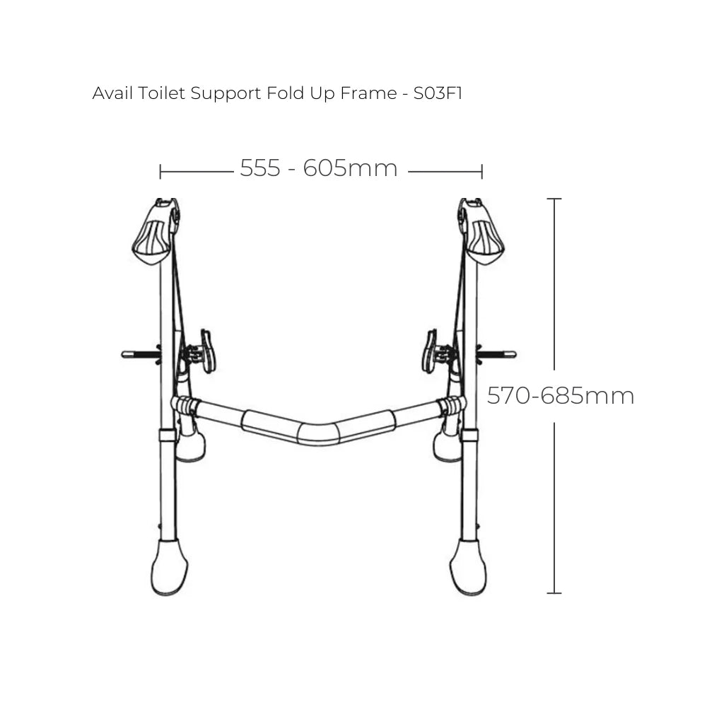 Avail Toilet Support Fold Up Frame
