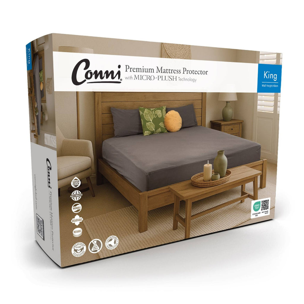 Conni Waterproof Mattress Protector - with Micro-Plush Technology