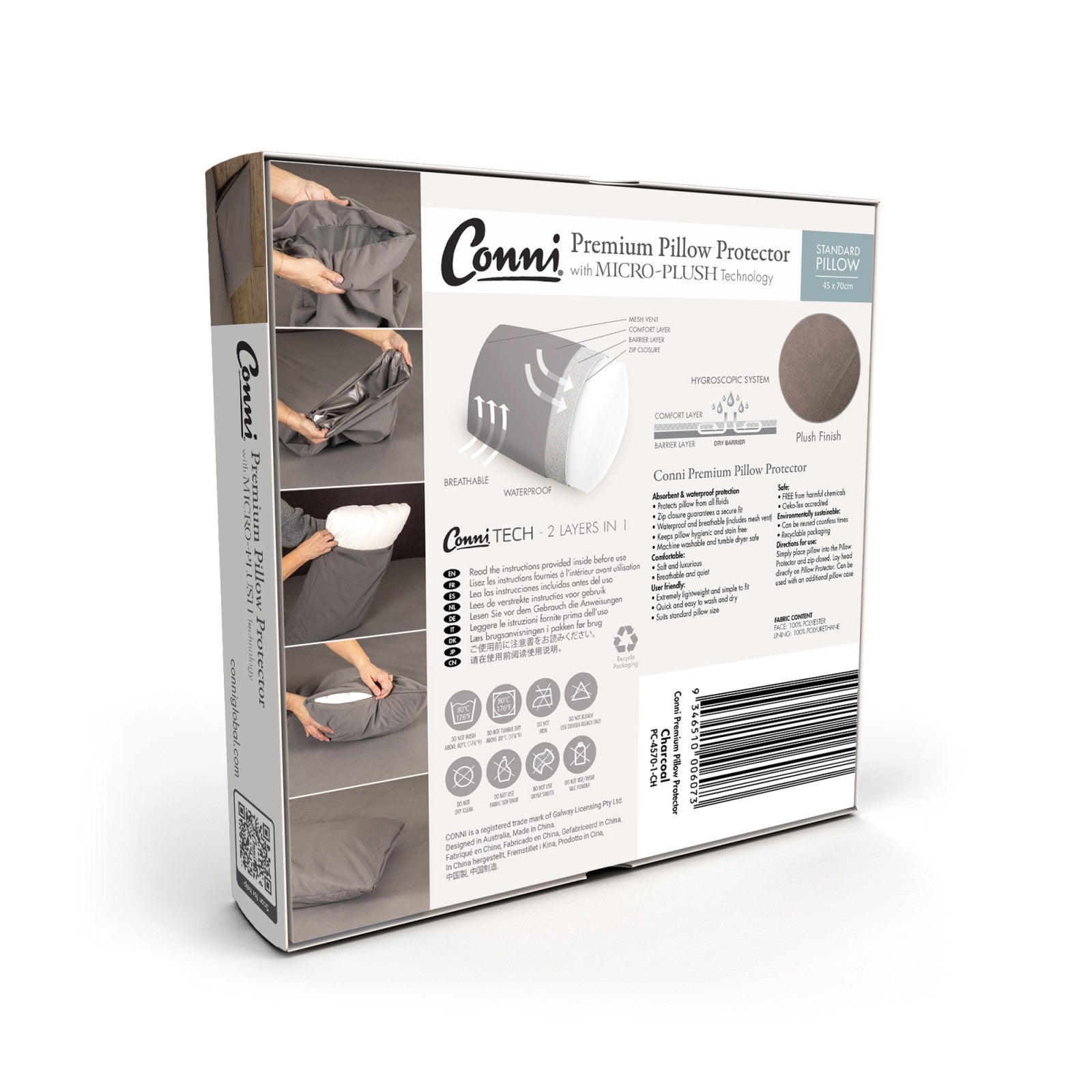 Conni Premium Waterproof Absorbent Pillow Protector
