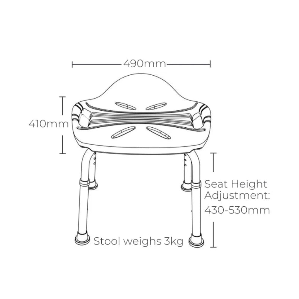 Shower Stool with Handles and Adjustable Legs