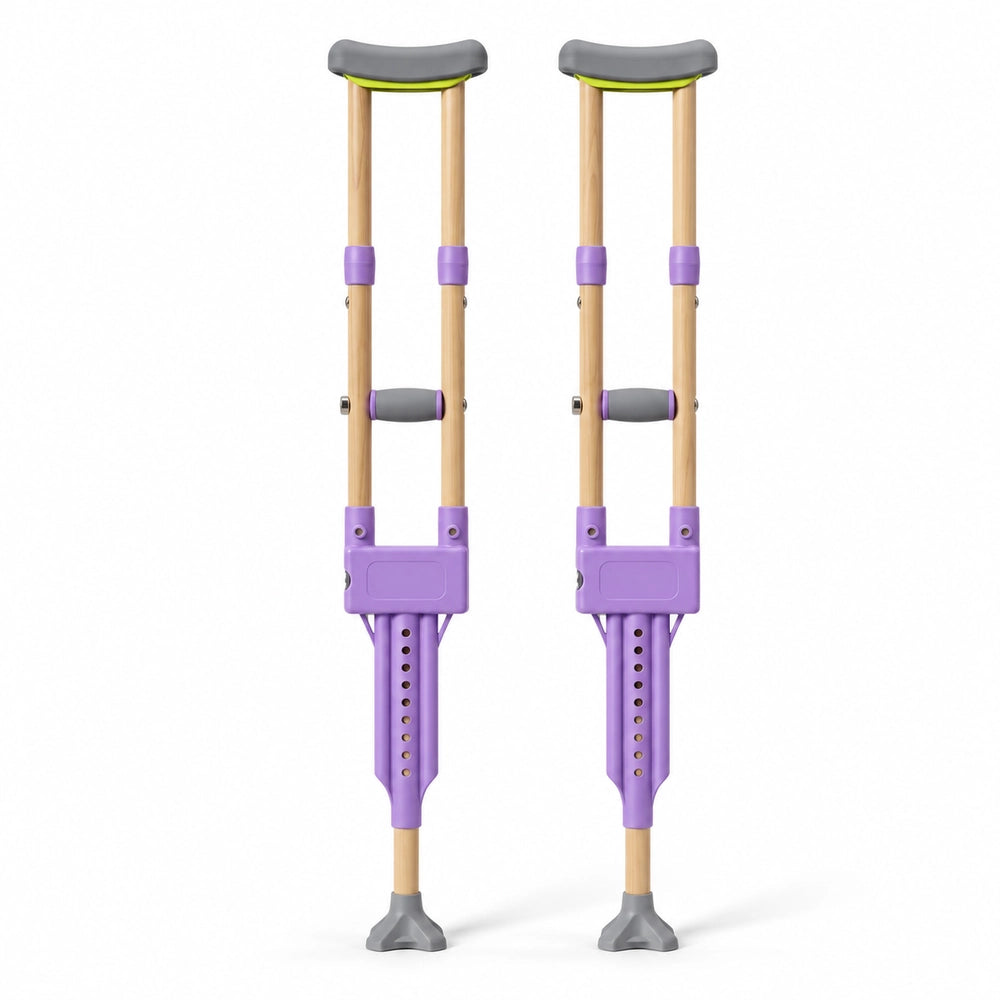 Enjoycare Woodgrain Aluminium Underarm Crutches – EKS4207