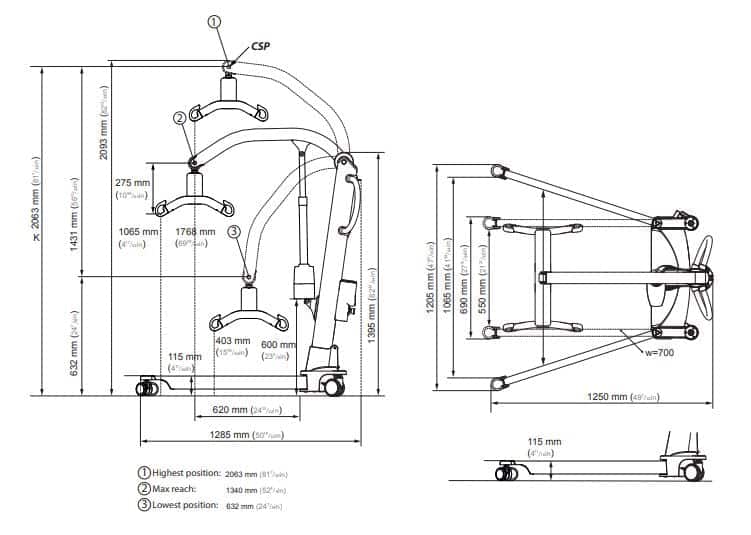 Molift Generation 2 Patient Lifter Range