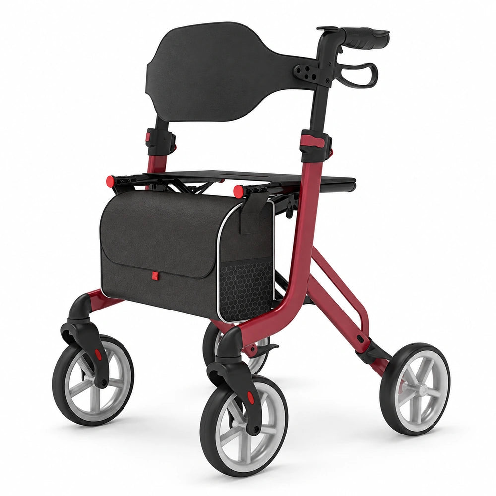 Enjoycare Ultra-Lightweight Folding Rollator with Seat – EKR933