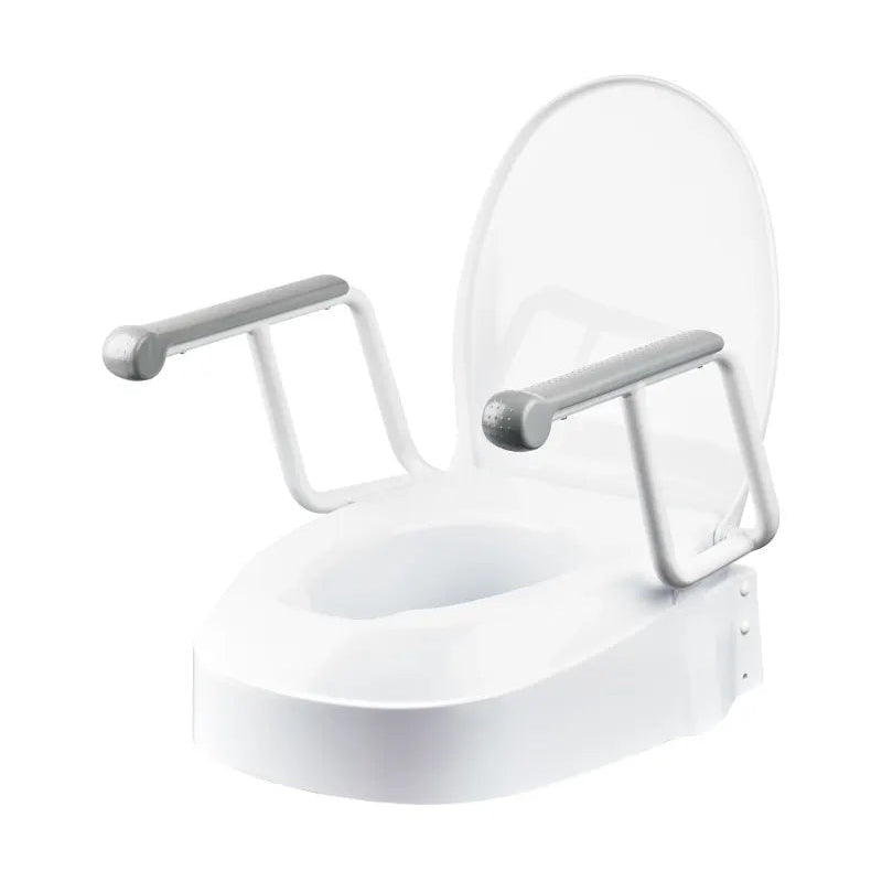 Homecraft Raised Toilet Seat with Armrests – 6, 10 & 15 cm Height Options