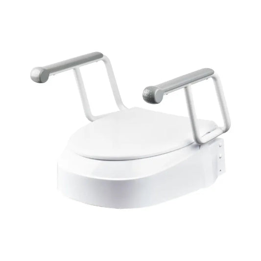 Homecraft Raised Toilet Seat with Armrests – 6, 10 & 15 cm Height Options