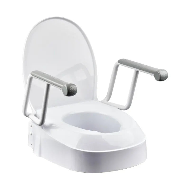 Homecraft Raised Toilet Seat with Armrests – 6, 10 & 15 cm Height Options