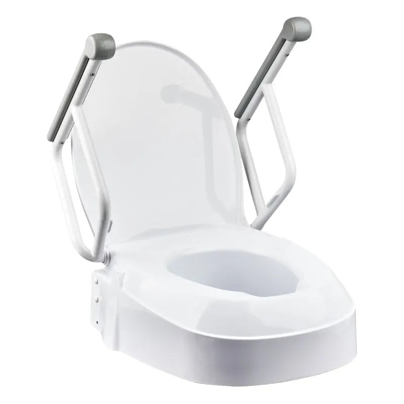 Homecraft Raised Toilet Seat with Armrests – 6, 10 & 15 cm Height Options